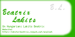 beatrix lakits business card